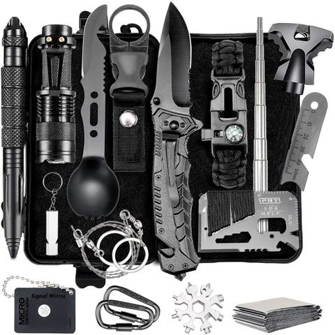 Camp Survival Gear 16 in 1 Survival First Aid Kit Tactical Survival Tool Emergency for Cars Camping Hiking Hunting Survive Knife ► Photo 1/6