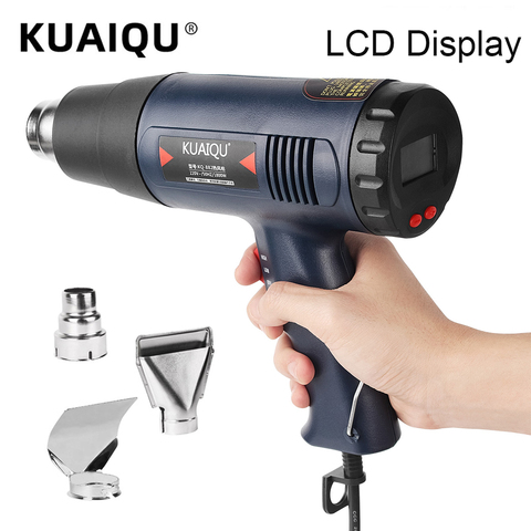 1800W Professional Electric Hot Air Gun Temperature-controlled Building Hair dryer Heat gun Soldering Tools Adjustable + Nozzle ► Photo 1/6