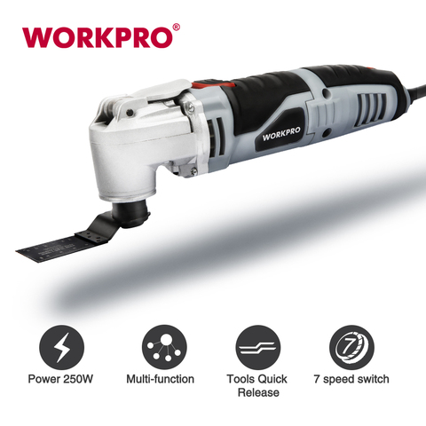 WORKPRO 250W Oscillating Multi-Tool  Electric Trimmer Saw  Home Renovator Tool DIY Woodworking Tool With 40pc Accessory Kit ► Photo 1/6