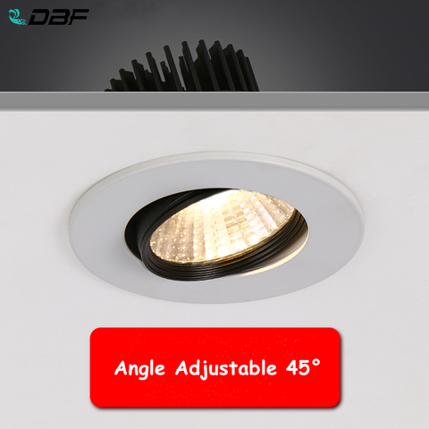 [DBF]2022 Angle Adjustable COB LED Recessed Spot Lights Dimmable 5W 9W 12W 3000K/4000K/6000K LED Ceiling Downlights AC110/220V ► Photo 1/6