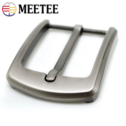 Meetee 1/2/5pc 40mm Metal Belt Buckles Brushed Pin Buckle Head for Men's Cowboy Hardware Accessory DIY Leather Craft Fit 37-39mm ► Photo 1/6