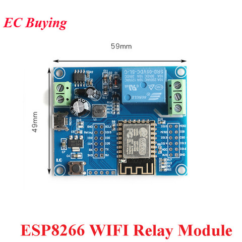 ESP8266 Wireless WIFI Relay Controller Module ESP-12F DC 5V-80V Single-channel ESP 12F Development Board for IOT Smart Home ► Photo 1/6