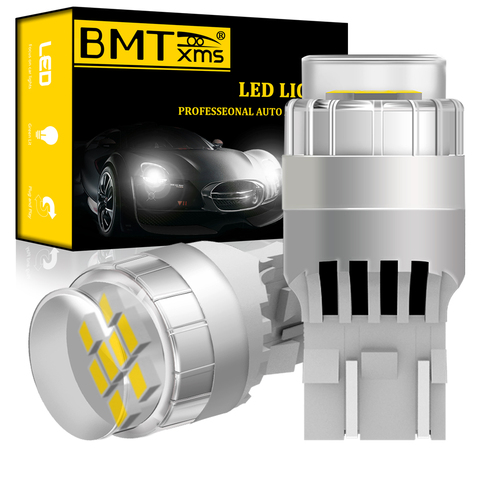 BMTxms 2x 7443 T20 W21/5W LED Light DRL Daytime Driving Lamp T10 W5W Width Clearance Lights Canbus For Lada Kalina Granta Vesta ► Photo 1/6