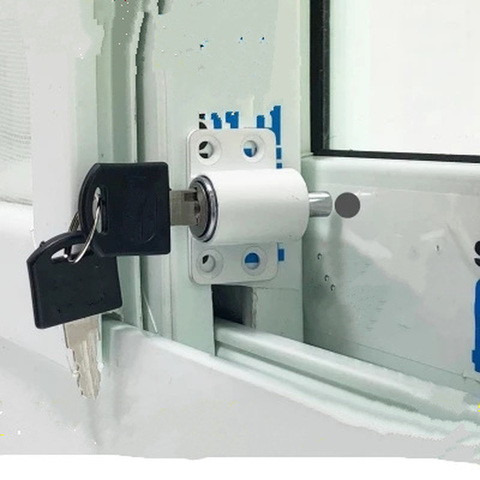 1 set Zinc Alloy Sliding Window Lock Key Push Child Safety Protection Lock Anti-theft Door Window Security Lock ► Photo 1/6