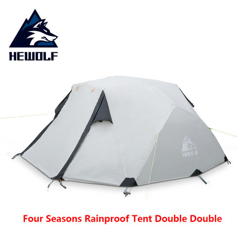 Hewolf Outdoor Camping Equipment Weatherproof Waterproof Tent Double Aluminum Belt Trolley Multiplayer Outdoor Winter Camping ► Photo 1/6