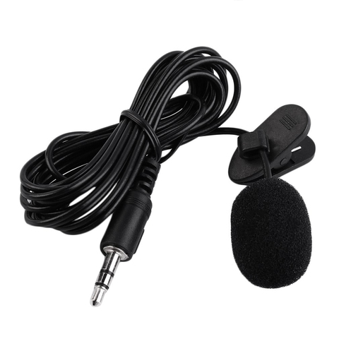 External 3.5mm Lavalier Microphone Hands-Free Portable Wired Mic Collar Clip Lapel Lavalier Mic For Laptop PC Lound Speaker ► Photo 1/6