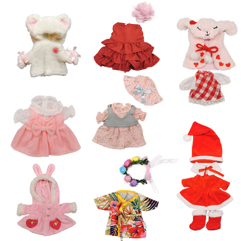 Christmas Doll Clothes for 25cm Doll Accessories Outfits Fit 1/6 BJD Doll Beautiful Set Baby Doll Dress Headwear Lovely Gift ► Photo 1/6