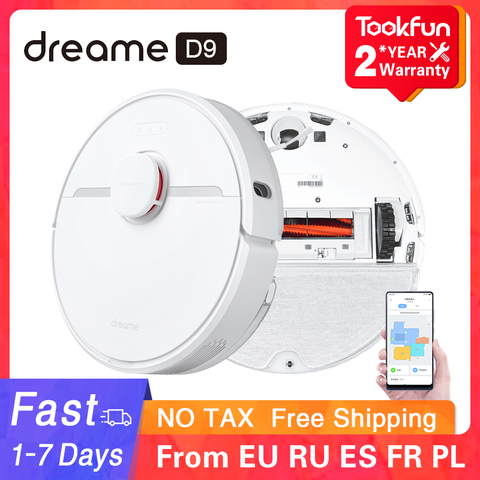 Dreame D9 Robot Vacuum Cleaner for home Sweeping Washing Mopping 3000PA cyclone Suction XIAOMI MIJIA APP WIFI Smart Planned Dust ► Photo 1/6