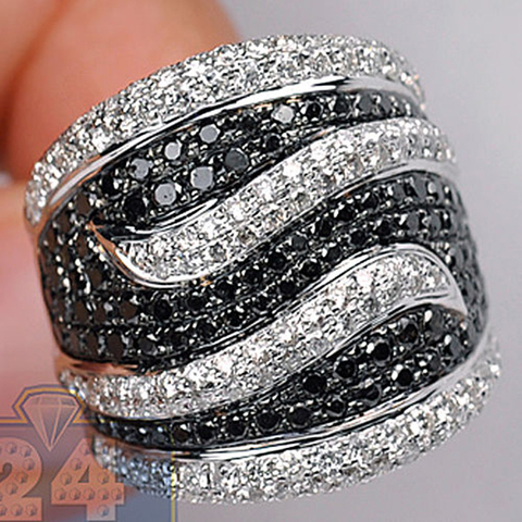 Large Zircon  Color Rings Men Fashion White Black CZ Stone Midi Ring Hot Punk Rock Rings Jewelry Anniversary Gifts Z4K540 ► Photo 1/6