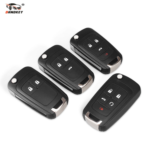 DANDKEY For Chevrolet 2 3 4 5 Buttons Fob Folding Flip Replacement Remote Key Shell For Chevrolet Cruze Remote Key Case Keyless ► Photo 1/6