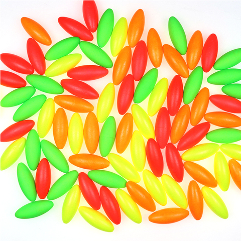 100pcs Colorful Saltwater Fishing Oval Fishing Rig Float Bobbers For Pompano, Whitings, Corvina, Snappers,Catfish Rigs Accessory ► Photo 1/6