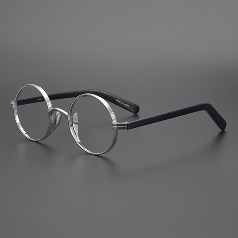 Japan Handmade John Lennon Titanium Round Frame Vintage Men Glasses Super Light Small Face Eyeglasses Women High Myopia Oculos ► Photo 1/6