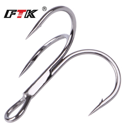 FTK Fishing Hook 10-20pcs High Carbon Treble Hooks Super Sharp