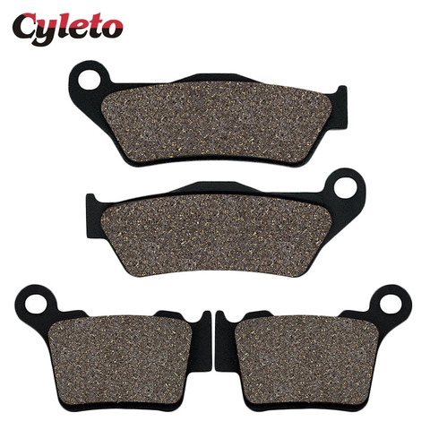 Cyleto Motorcycle Front Rear Brake Pads for KTM SXF EXCF 250 350 EXC-R 450 EXC 125 300 400 450 525 2004-2007 / EXC 500 2012-2016 ► Photo 1/6