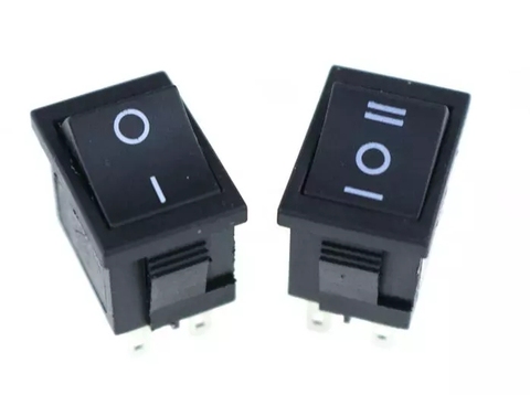 1pcs 2 position rocker switch 6 pins on off / on offon snap switch KCD1 black ► Photo 1/4