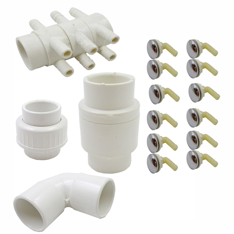 Spa whole set massage tub nozzle air jet,water valve,pipe through joint,air distributor,Elbow-joint,usefor all types of bathtub ► Photo 1/6