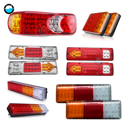 2Pcs Waterproof Car 8  19 20 30 46 72LED Tail Light Rear Lamps Pair Boat Trailer 12V/24V Rear Parts For Trailer Truck Car Lighti ► Photo 1/6