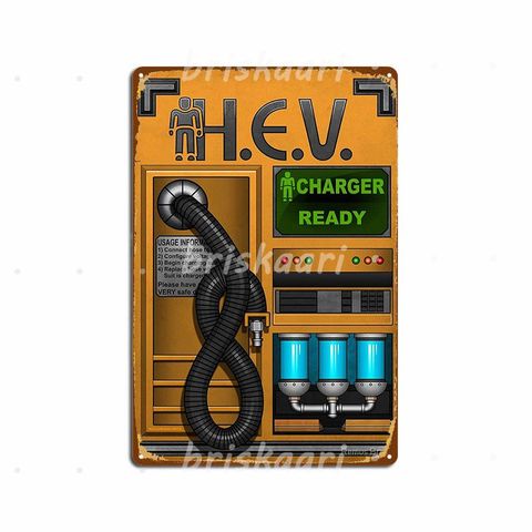 Half Life Hev Charger Metal Signs Retro Pub Garage Cinema Living Room Metal Posters ► Photo 1/3