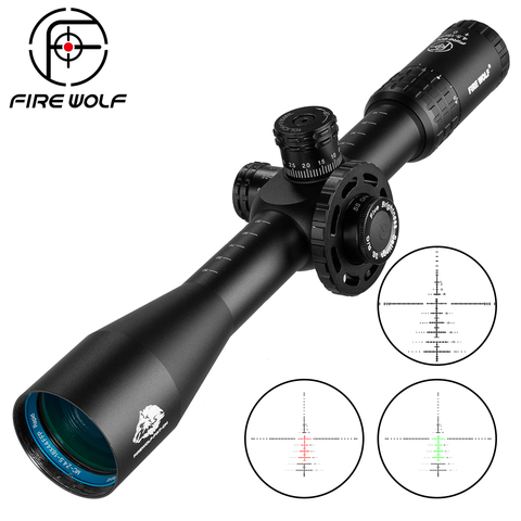 Fire wolf 4.5-18X44 FFP Tactical Optical Rifle Scope Adjustable Red Green Hunting Riflescope Glass Reticle Big handwheel Turrets ► Photo 1/1