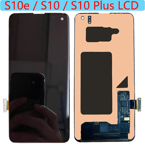 SUPER AMOLED S10e LCD For Samsung Galaxy S10 Plus LCD Display Touch Screen For Galaxy S10 G973F G975/DS G975F LCD With Black Dot ► Photo 1/6