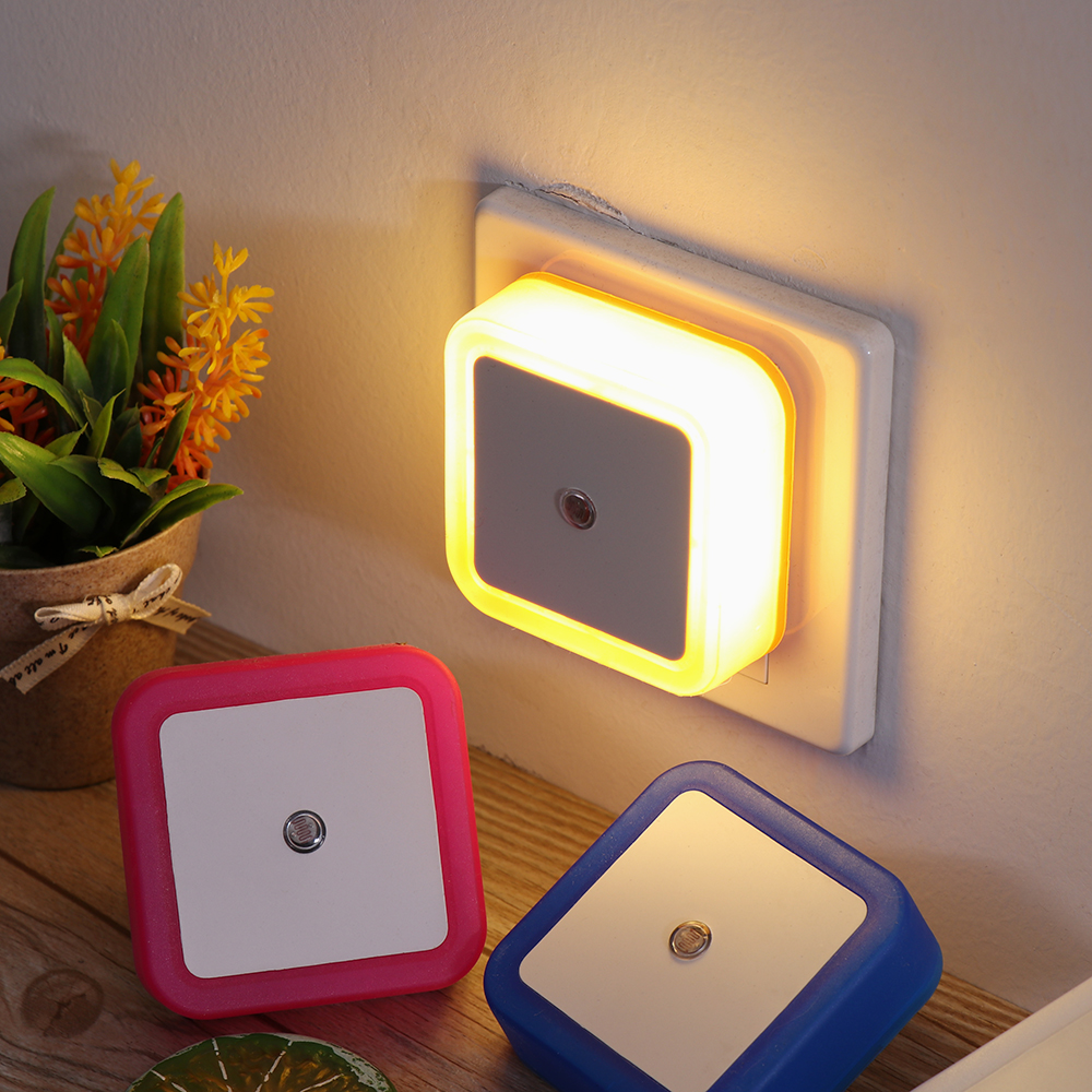 New LED Induction Night Light Lighting-Control Auto Sensor Bedroom Lamp US UK EU 