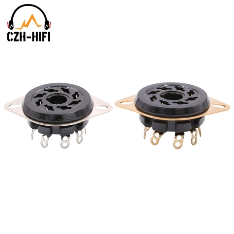 12PCS 8PIN BAKELITE TUBE SOCKET VALVE BASE for KT88 EL34 5AR4 6SL7 5881 6V6 6L6  6CA7 6SN7 Vintage Audio Amplifier Hifi DIY ► Photo 1/5