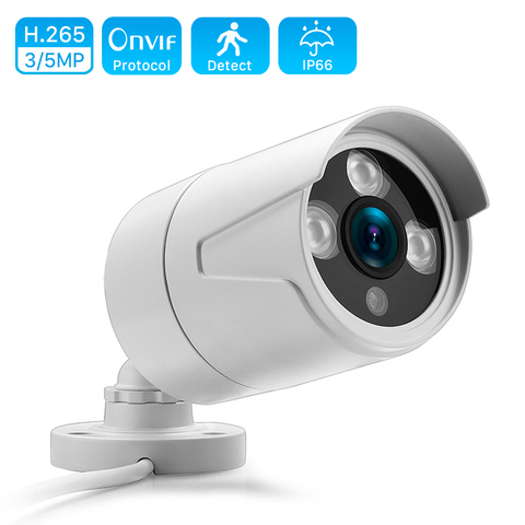 H.265 1080P POE IP Camera 2MP 3MP 5MP Bullet CCTV IP Camera ONVIF 2.0 Motion Detection Waterproof IR 20M Outdoor CCTV IP Camera ► Photo 1/6