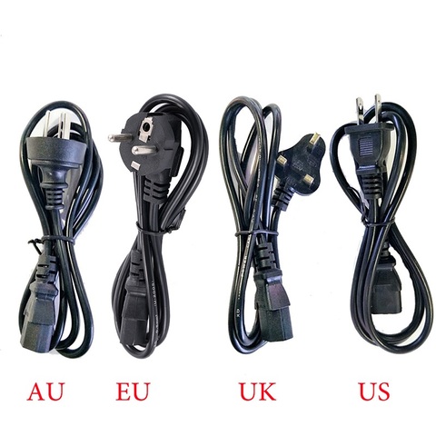 AC85V-265V Power Cord Cable EU US UK AU Adapter 1.2M Cable 3 Prong Connector for PC Charge Power Supply 3D Printer ► Photo 1/6