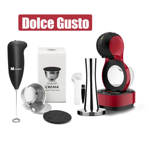 iCafilas Stainless Steel Metal Rusable Dolce Gusto Capsule for Nescafe With Coffee Filters Dolci Gusto Capsulas Tamper Spoon ► Photo 1/6