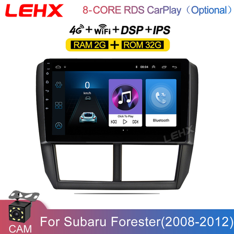 LEHX 9 Inch 2din Android 8.1 Car Radio Android  Player for 2008 2009 2010 -2012 Subaru Forester GPS Audio Host Multimedia Player ► Photo 1/6