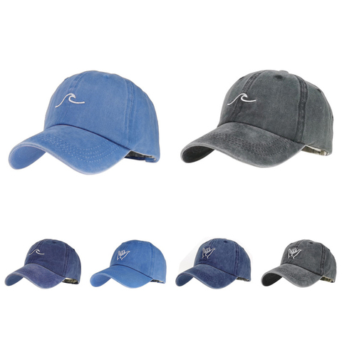 embroidery cap Washed wave baseball cap outdoor leisure Baseball Caps Adjustable Hip Hop hat Women Man hats gorras ► Photo 1/6