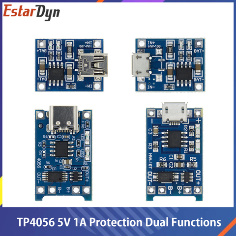Micro USB 5V 1A 18650 TP4056 Lithium Battery Charger Module Charging Board With Protection Dual Functions 1A Li-ion ► Photo 1/6