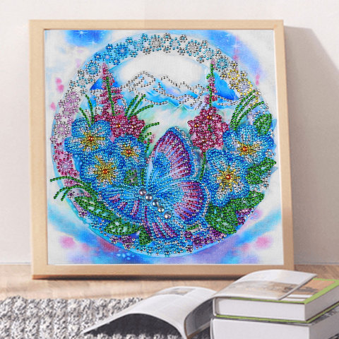 Special Shaped Diamond Painting  DIY 5D Partial Drill Cross Stitch Butterfly Flower Kits Crystal Rhinestone Home Decoration ► Photo 1/6