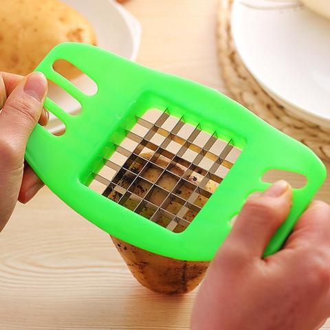 1pc Potato Chip Cutter Stainless Steel Cutter Potatoes Cutter Chopper Chips French Fries Making Tool Kitchen Gadgets Accessories ► Photo 1/6