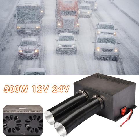Auxiliary Heater 12 V 500W 12V 24V Double Hole Car Heater Frost Removing Heating Car Parking Heater ► Photo 1/6