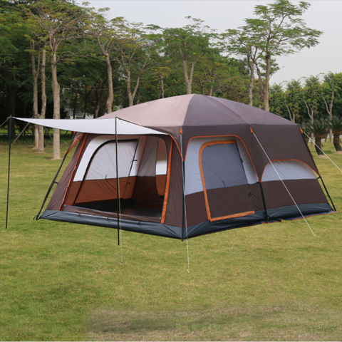 L320*W220*H190cm Ultralarge 4-8 Double Layer Outdoor 2living Rooms and 1hall Family Camping Tent In Top Quality Large Space Tent ► Photo 1/6