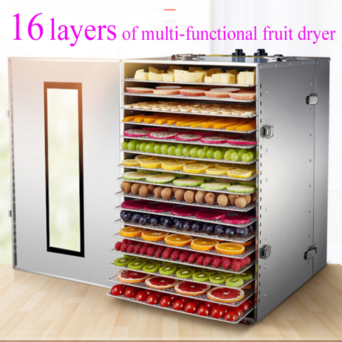 Food Dehydrator Vegetable Fruit Dryer 16-layers Stainless Steel Commercial Food Drying Machine Pet Food mushroom ► Photo 1/1