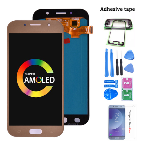 Super Amoled For Samsung Galaxy A7 2017 A720 A720F LCD Display Touch Screen Digitizer Assembly LCD for Galaxy A7 2017 Duos ► Photo 1/6