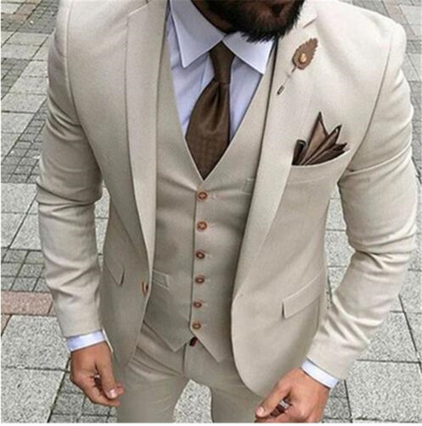 Men Suits Prom Tuxedo Slim Fit 3 Piece Groom Wedding Suits For Men Custom Blazer Terno Masuclino ► Photo 1/6
