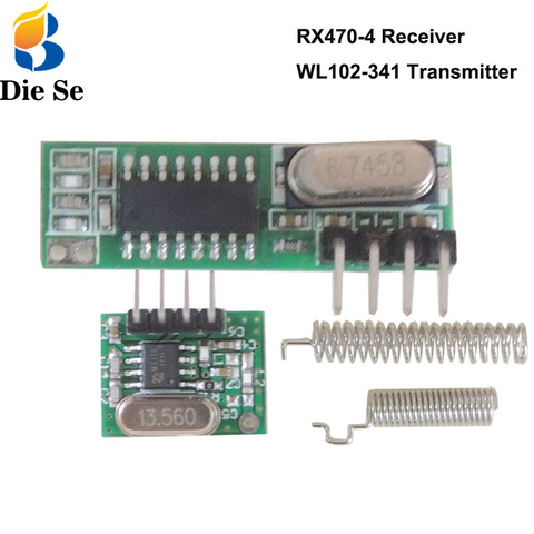 433Mhz RF Receiver and Transmitter Module 433Mhz Remote controls For Arduino uno Wireless module DIY Kits Superheterodyne 433 ► Photo 1/6