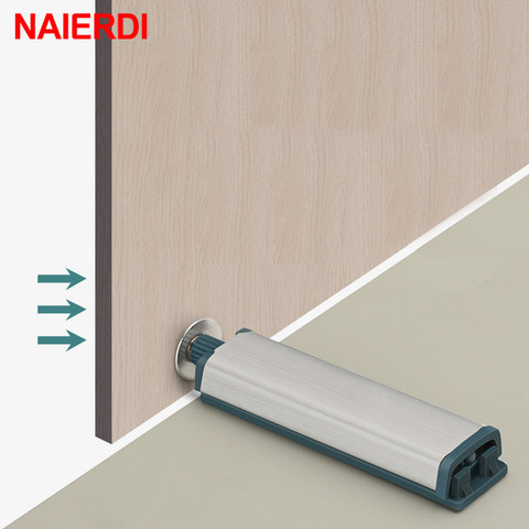 NAIERDI 10PCS Stainless Steel Door Stopper Cabinet Catches Push to Open Touch Damper Buffer Quiet Closer Furniture Hardware ► Photo 1/6