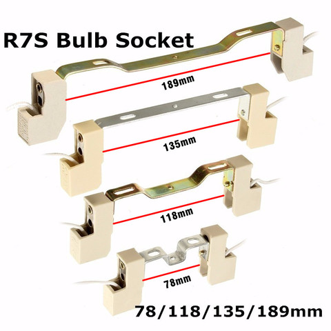 78/118/189mm R7S Flood Halogen Light Bulb Ceramic Lamp Base Holder Adapter Socket R7S Lampholders Stage Lights Holder X1 Pottery ► Photo 1/6