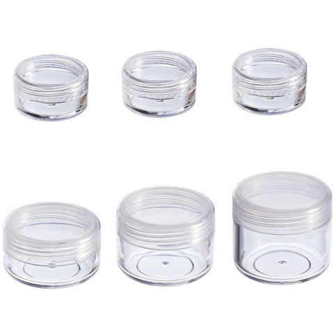 10Pcs Cosmetic Jar 2/3/5/10/15/20g Small Empty Cosmetic Refillable Bottles Plastic Eyeshadow Makeup Face Cream Jar Pot Container ► Photo 1/6