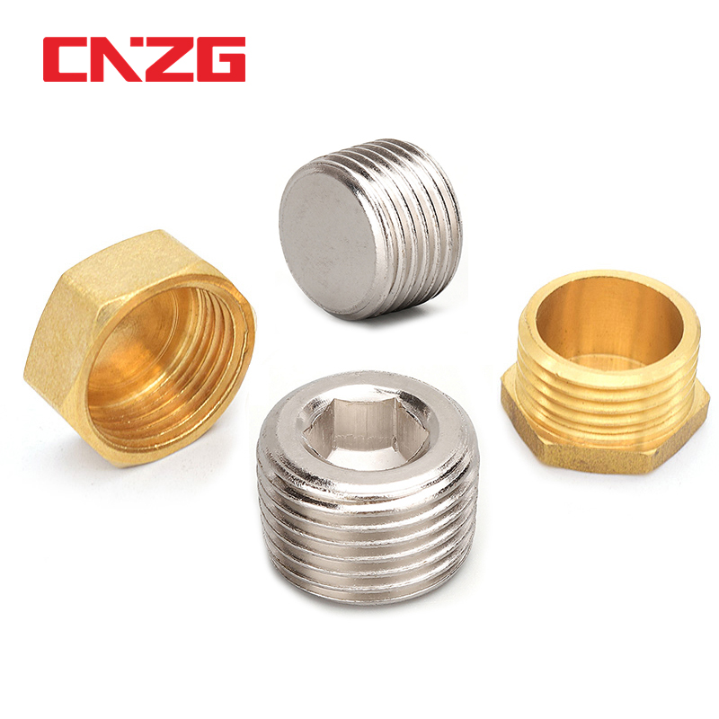 1/2" BSPP Hex Head Female Cap Fitting Connector  Brsss Pipe Fitting 