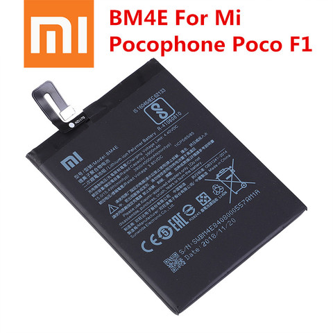 Xiao Mi Original Phone Battery BM4E for Xiaomi Mi Pocophone Poco F1 3900mAh Replacement Batteries Free Tools ► Photo 1/3