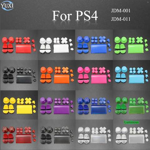 YuXi Full Sets Replacement Parts For Sony PlayStation Dualshock 4 PS4 JDM-001 011 Controlle L1 L2 R1 R2 D-Pad Buttons Grip Caps ► Photo 1/6