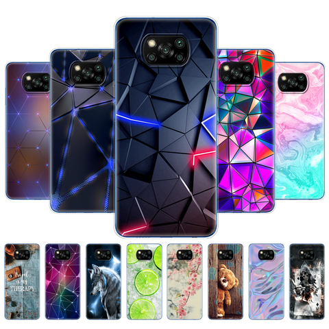 For Xiaomi Poco X3 NFC Cases Silicon Soft Back For POCO X3 NFC TPU Bumper for Poco x3 PocoX3 NFC 6.67'' Global Phone Cover love ► Photo 1/6