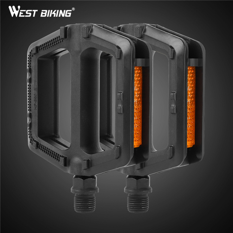 WEST BIKING Bicycle Pedal Ultralight Mountain Road Bike Pedals Plastic Anti-slip Rivet Cycling Bearing Pedals Bike Accessories ► Photo 1/6