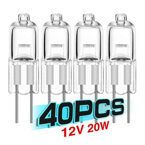 TSLEEN 40Pcs Bright Light 12V Halogen Lamp Bulb G4 20w Low-pressure Light Crystal Lamp Pins Small Halogen Bulb Warm White ► Photo 1/6