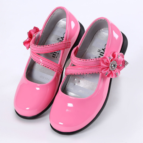 Autumn Girls Flower Ballet Flats Baby Dance Party Girls Shoes Glitter Children Shoes Gold Bling Princess Shoes 3-15 years Kids ► Photo 1/6